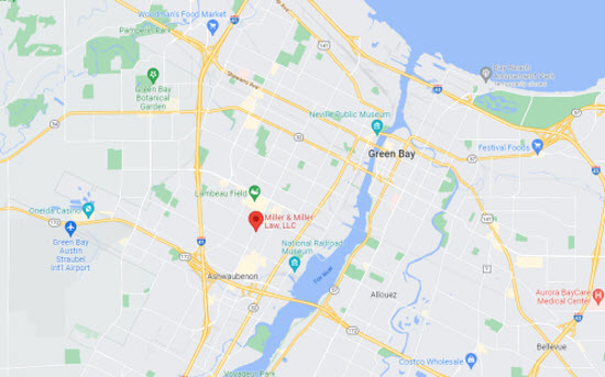Map of Green Bay by google